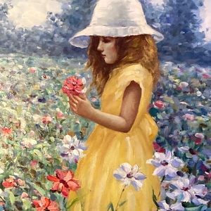 Natures child a canvas oil painting by Charles Rucker